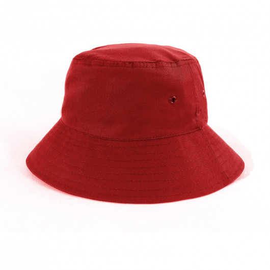 Red Polycotton School Bucket Hats